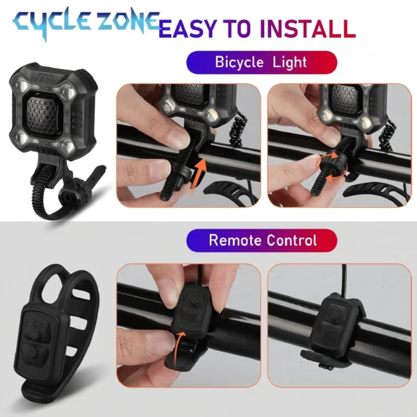 Rechargeable Bike Electronic Bell Loud Horn Warning Safety Electric Ring Bicycle Handlebar Light with Bell Cycling Accessories - Image 5