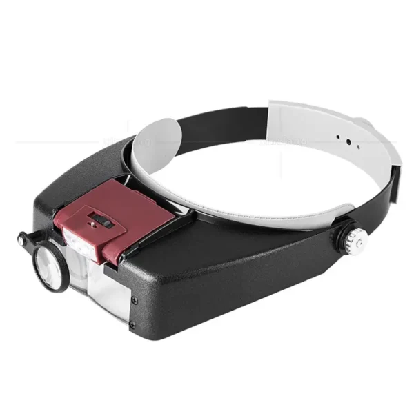 Headband Magnifier Glasses - 10X LED Illuminated Loupe with Adjustable Size for Reading Optivisor - Image 2