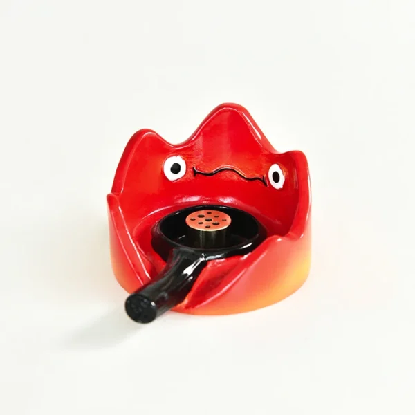 Anime Peripheral Howl's Mobile Castle Cartoon Cute Calcifer Inserting Incense Intocandlestick Holder Desktop Decoration - Image 2