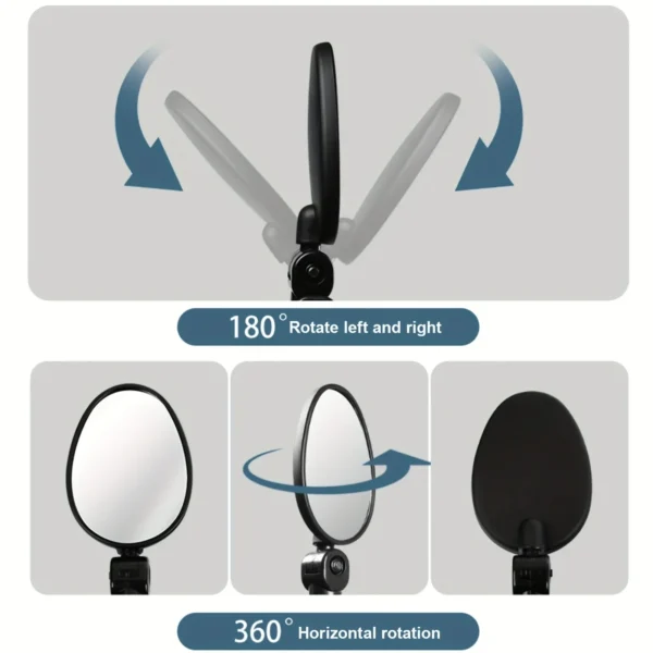 Bike Rearview Mirror 360 Degree Adjustable Rotatable Bicycle Mirror Cycling Rear View Mirrors Handlebar for MTB Bike Accessories - Image 2