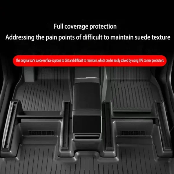 For Tesla Model Y Juniper 2025 2056 Under Seat Corner Guard Seat Slide Rail Protector Cover Anti-Kick Decor Flocking Accessories - Image 4