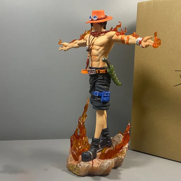 27cm One Piece Anime Ace Figure Portgas D Ace Action Figurine Pvc Model Statue Doll Collection Decoration Toys Gift Ornaments - Image 3