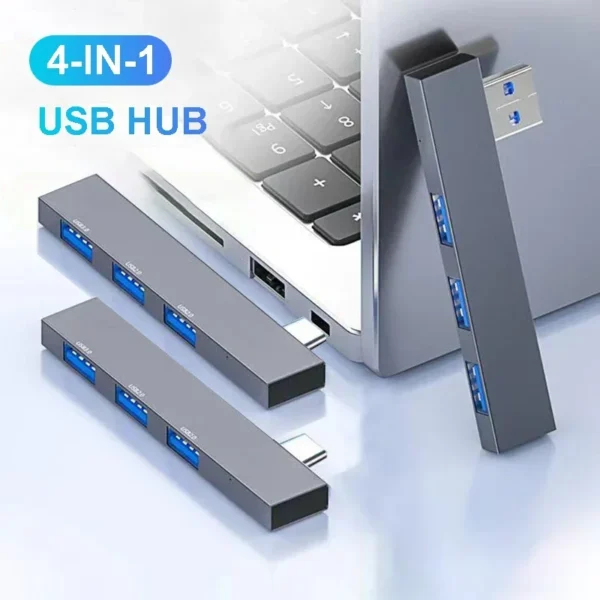 USB C HUB 3.0 Type C 3.1 4 Ports Multi USB Splitter OTG Adapter for Xiaomi Lenovo PC Accessories - Image 7