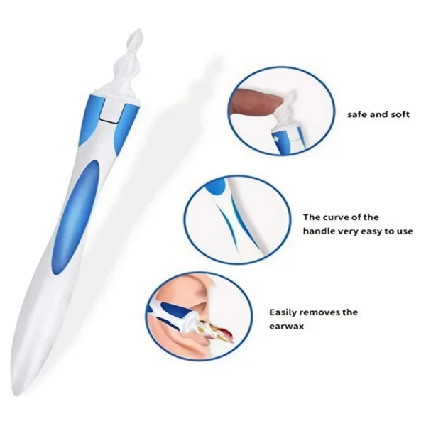 Ear Wax Remover Tool Ear Cleaner With Soft Silicone 16 Replacement Tips Simply To Grab Extract Earwax - Image 6