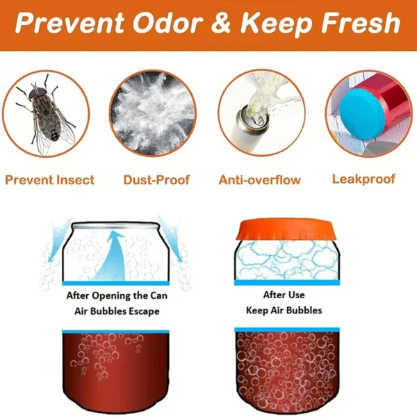 6pcs - Silicone can lid soda lid beer can lid sealing leak proof cola lid - Image 4