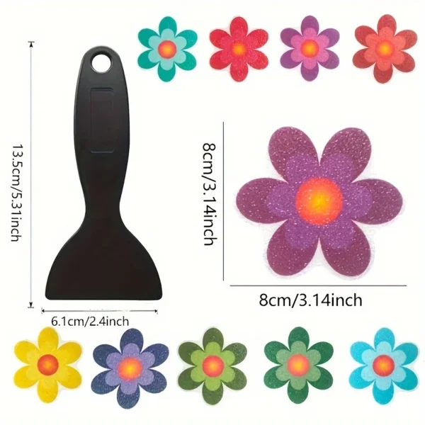 10pcs Cartoon Pattern Bathroom Bathtub None Slip Stickers Staircase Floor EPDM Mat Kids Room Self-adhesive Anti-skid Sticker - Image 2