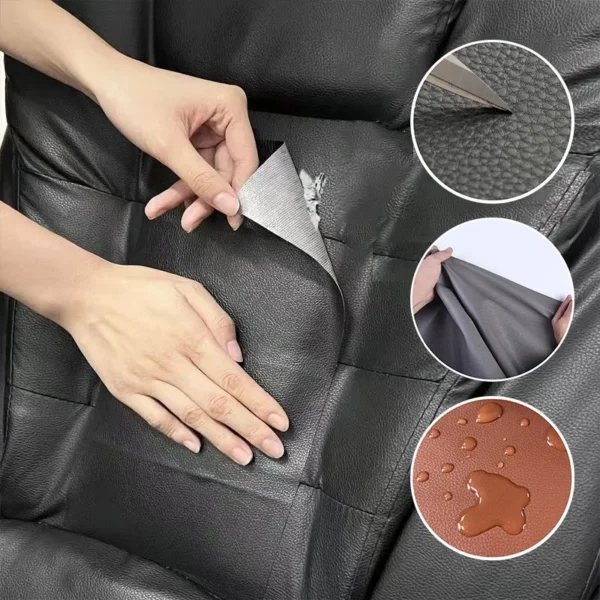 Repair Patches Self-Adhesive Leather PU Leather Fabric Stickers for Leather Clothes Sofa Car Seats Furniture Bags Repair Sticky - Image 1