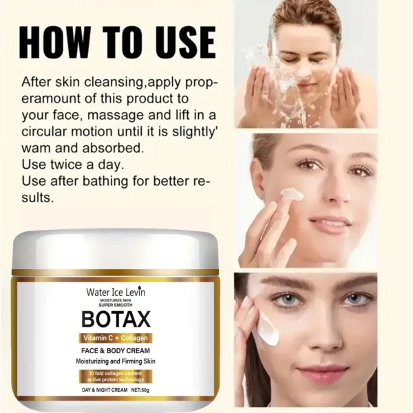 Niacinamide Collagen Cream, Firming Facial Moisturizing Cream, Day and Night Use, Containing Vitamin C, Moisturizing and Nourishing Sensitive Skin - Image 5