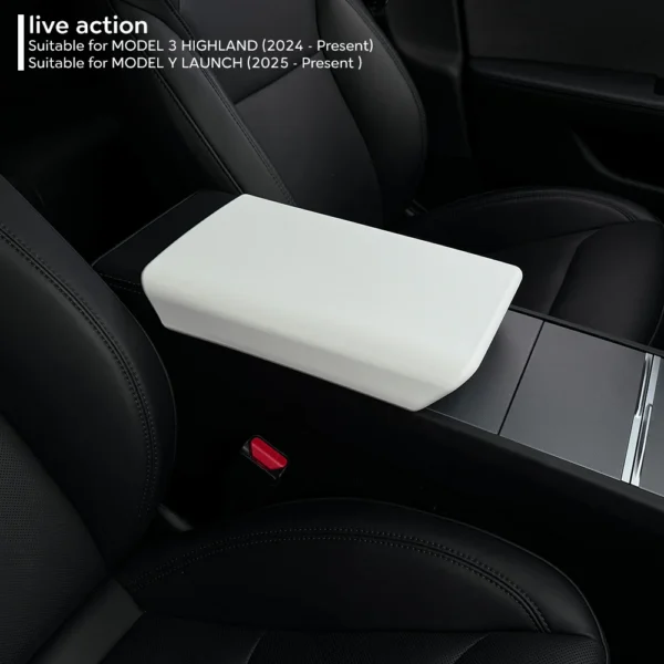 for Tesla Model Y Juniper Launch 2025 Model 3 Highland 2024 TPE Soft Car Center Console Armrest Lid Central Armrest Box Cover - Image 4