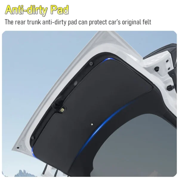 For 2025 2026 Tesla Model Y Juniper Trunk Mat PU Cargo Liner Felt Protective Pad Model Y Premium Trunk Tailgate Mats Accessories - Image 4
