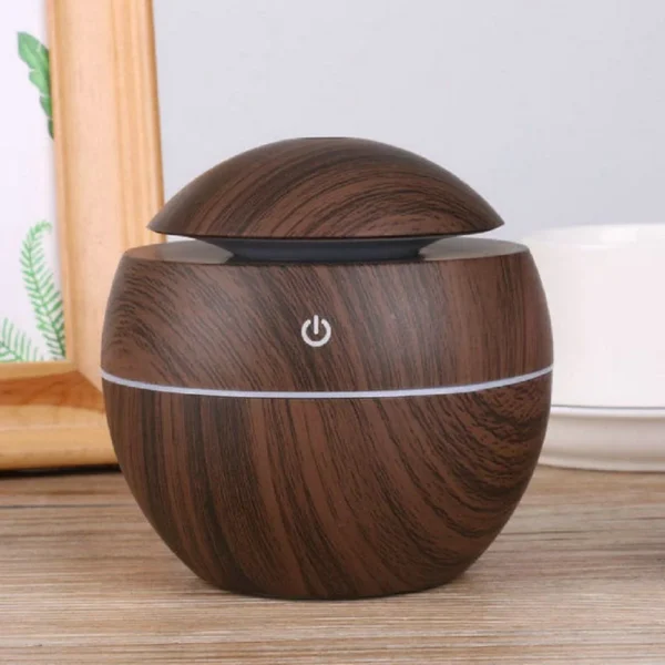 Portable Mini Wood-Grain Spherical Desktop Air Humidifier Purifier Aromatherapy Machine for Home Large Capacity - Image 6
