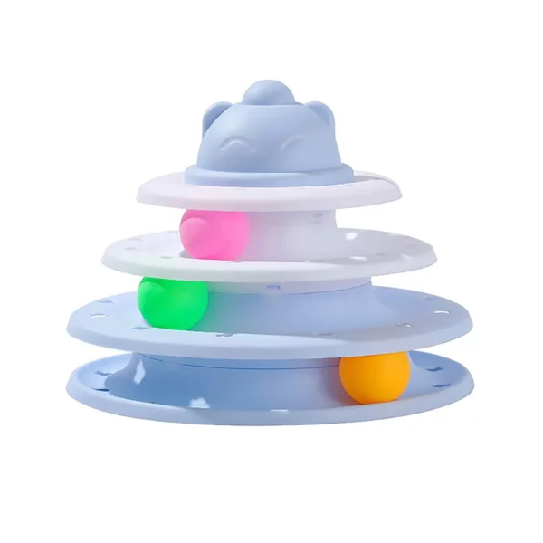 4 Levels Cat Toy Tower Turntable Roller Balls Toys Interactive Intelligence Training Track Puzzle Funny Games Accessories - Image 5