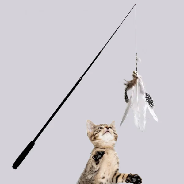 Extended telescopic cat stick 1.8m extra long fishing rod resistant to scratching feather cat toys to relieve boredom - Image 3
