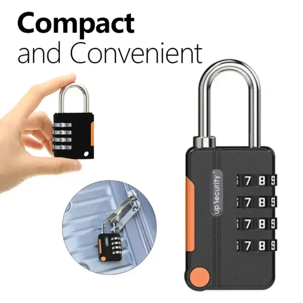 Keyless 4-Digit Combination Padlock for Travel Lightweight Backpack Shackle Luggage Lock Sports Fitness Outdoor Use - Image 4