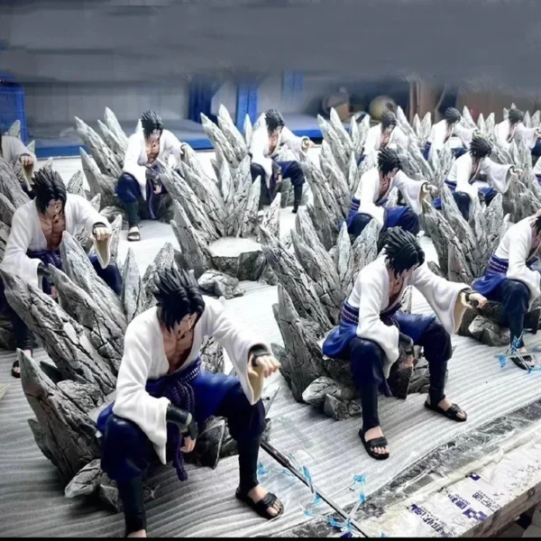 18cm NARUTO Uchiha Sasuke Mantra Seal Action Figure Sitting Pose Pvc Model Statue Collection Decoration Toys Gift Ornaments - Image 4