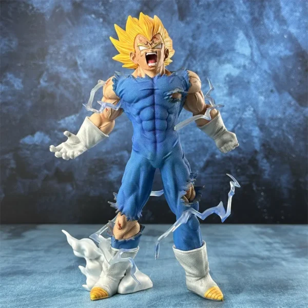 27cm Dragon Ball Z Majin Vegeta Anime Figure Self-destruct Super Saiyan Action Figures Pvc Statue Figurine Model Toys Gift - Image 3