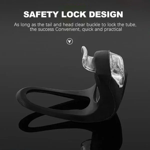 2 PCS Silicone Bicycle Front Rear Light Set Night Riding Safety Warning Taillight Easy to Install Flashlight Headlight Tail Lamp - Image 4