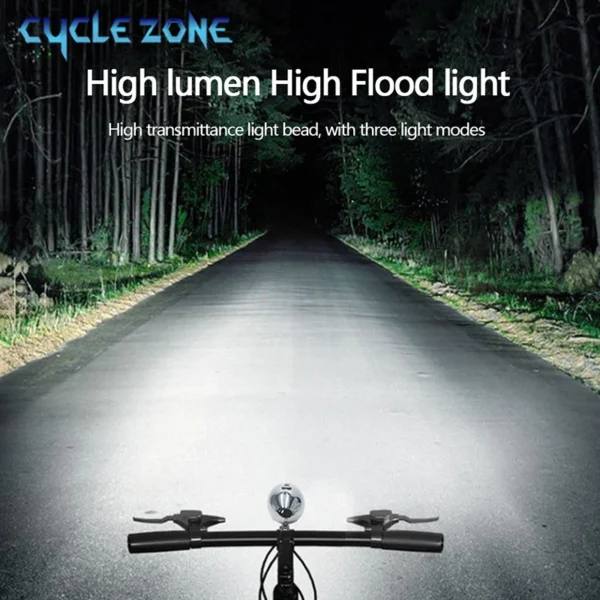 Vintage Bicycle Front Light 3 LED Bike Headlight MTB Flashlight Retro Design Cycling Head Lamp for Night Riding Black Silver - Image 6