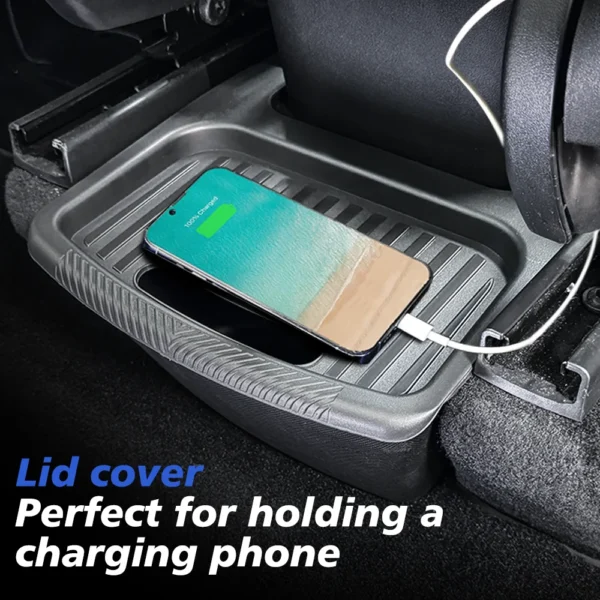 Rear Seat Storage Box for Tesla New Model Y 2025-2020 Launch Juniper Organizer Bins Backseat Trash Can Garbage Bag Tray - Image 4