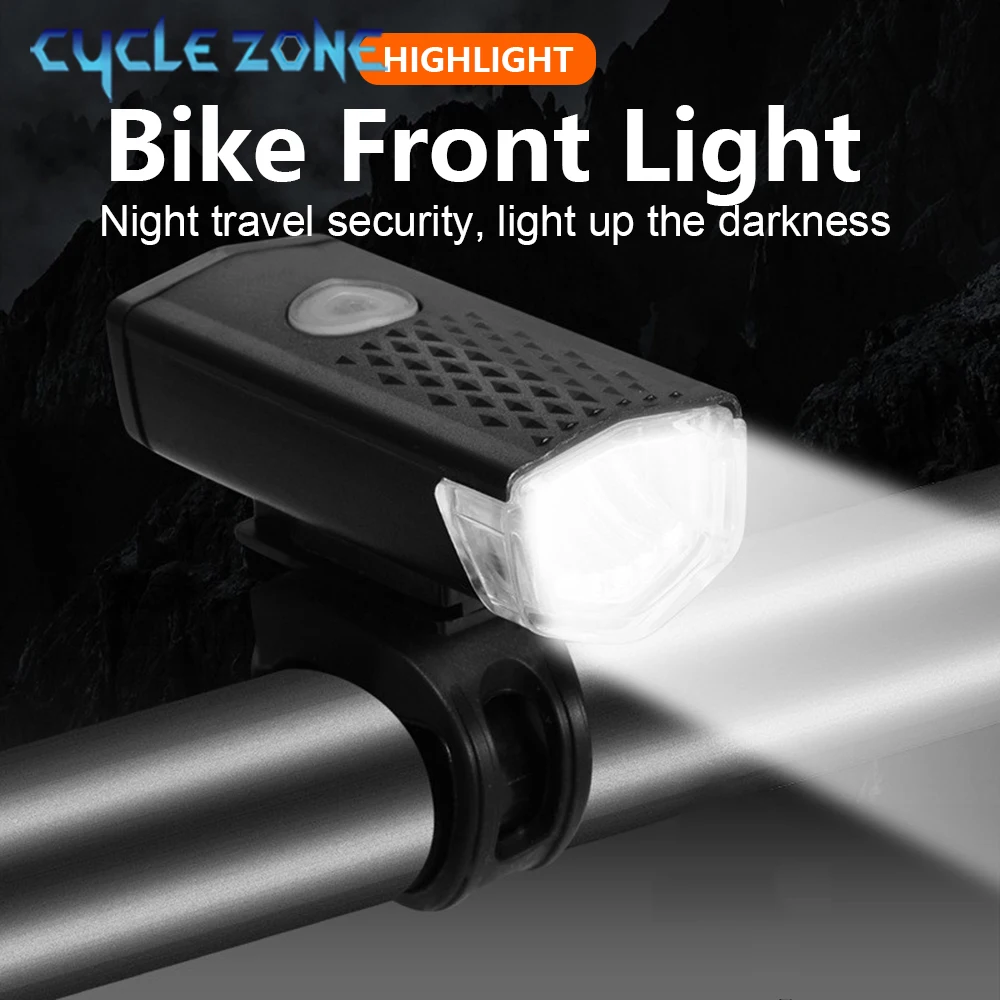 kf-Se6949f7dd9dd484e892ccb0fa2394a84o Bike Front Lights USB Rechargeable LED Bicycle Lamp for Night Riding MTB Headlight Flashlight Safety Cycling Accessories 3 Modes - Image 1
