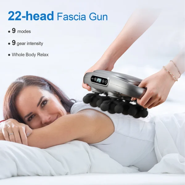22-Head Fascia Gun High-Frequency Vibration Body Massage Gun Back and Waist Massager Neck Shoulder Massager Muscle masajeador - Image 2