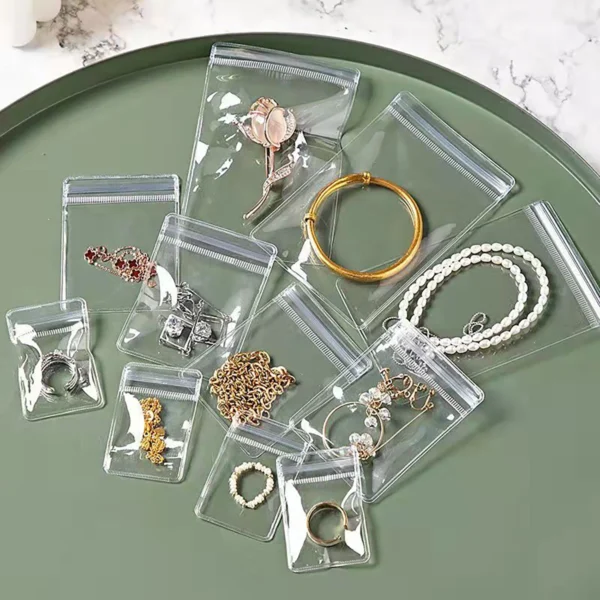 50/100/200pcs-Clear Earring Bags Waterproof Bags Thickened Reusable Storage Pouch for Jewelry Rings Necklace Bracelet - Image 5