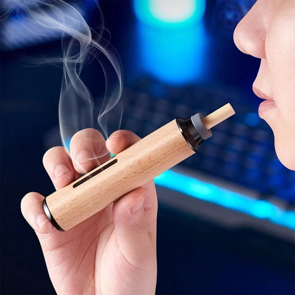 Auto Car Ashtray Car Interior Decoration Dust-free Smoking Ash Holder Wood Creative Filter Anti Tool Soot-flying Ashtray - Image 2