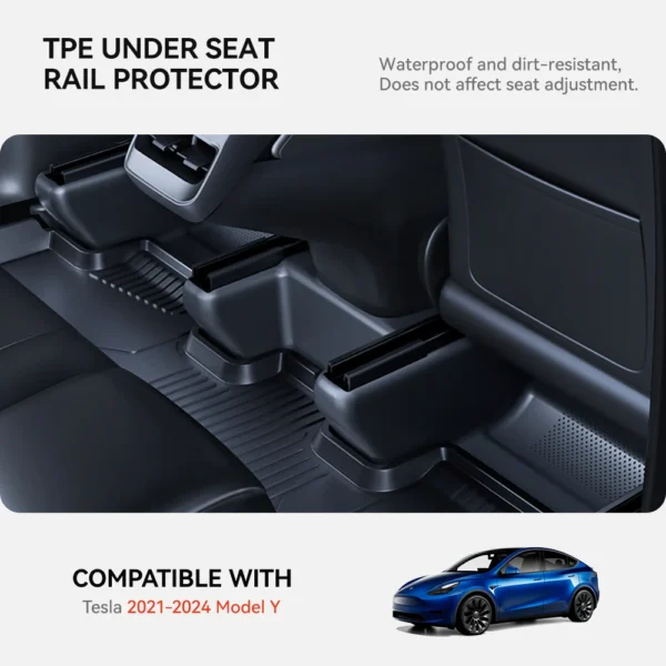 YZ TPE Under Seat Corner Guard For Tesla Model Y Juniper 2025 Protector Rear Seat Slide Rails Guard Kit Car Interior Accessories - Image 2