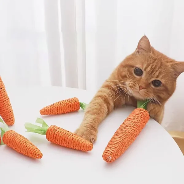 Cat Toys Sound Carrot Cuddle cat stick since fun fun cat teething stick anti-bite cat scratch board pet supplies - Image 3