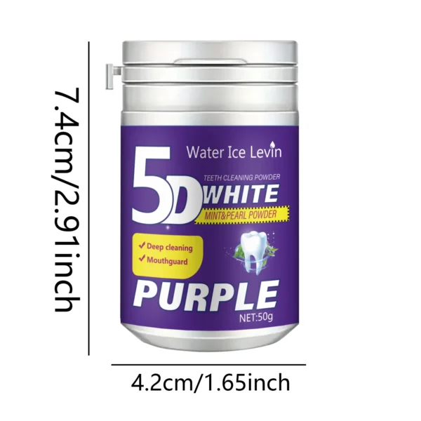 Simple Purple Brightening Powder - Conceals Stains, Non-Allergenic - Enamel-Safe Toothpaste Whitening Powder Suitable for Coffee, Tea, Food, Wine, and Tobacco Stains. - Image 5