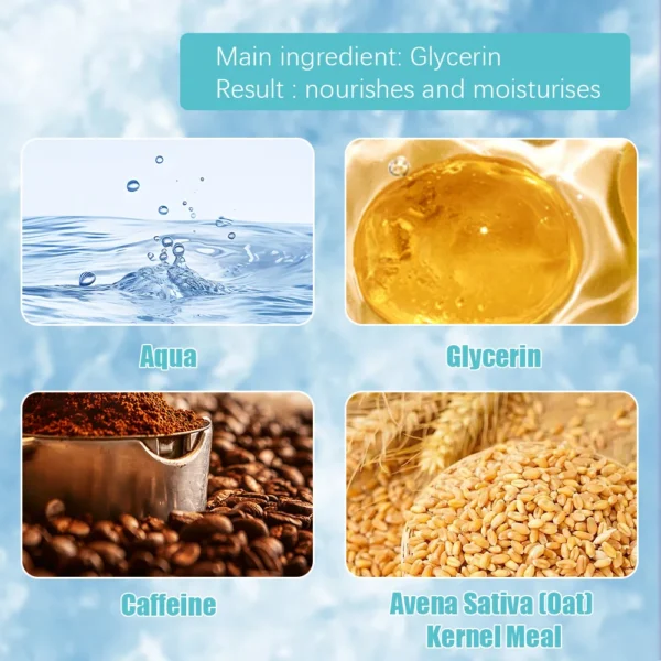 100g Hydrating eye cream: Caffeine + niacin aminosalicylic acid + peptide complex + rye extract - Image 2