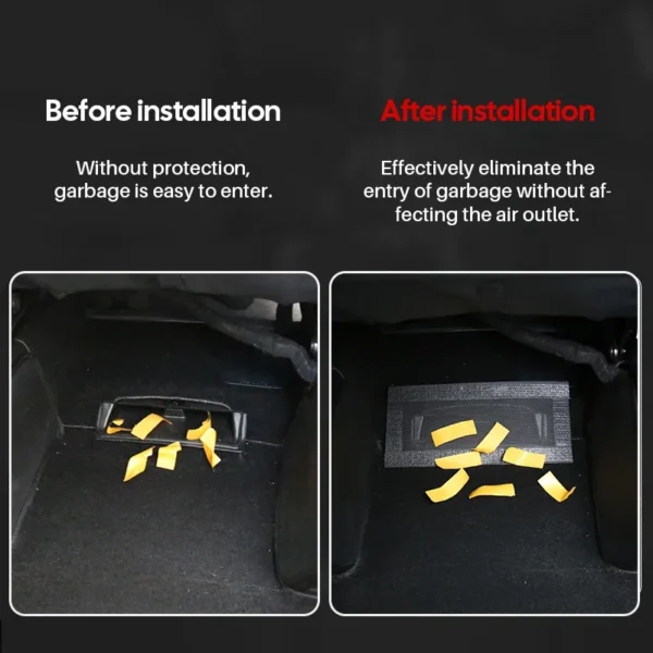 For Tesla Model Y Launch 2025-2020 Model 3 Highland 2024-2017 Air Outlet Under Seat Protective Cover 1 Pair Vent Mesh Filter - Image 2