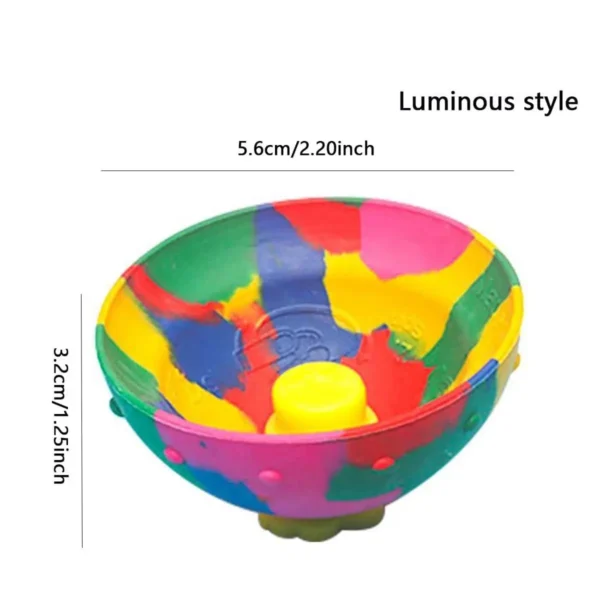1PC-Novelty Camouflage Bounce Rubber Popping Bowls Children Toys Elastic Hip Hop Jumps Fidget Toys Outdoor Fun Sports Gifts For - Image 5
