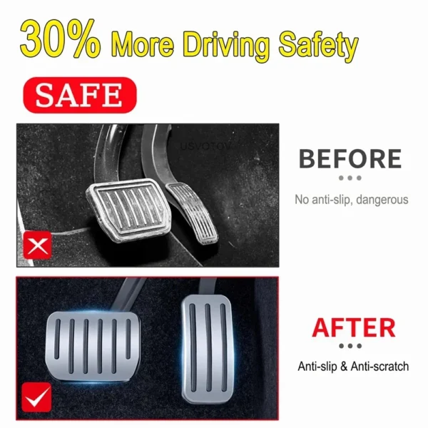 Easy Install Brake Accelerator Pedal Cover for Tesla Model Y 2023-2025 Launch Model 3 Highland Aluminum Foot Pad Car Accessories - Image 1