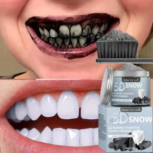 Bamboo Charcoal Teeth Whitening Powder - Natural Whitening and Deep Cleaning for Men and Women, Fresh Breath Daily Use Toothpaste, 1 Piece