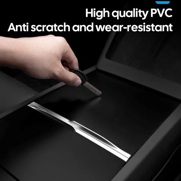 For Tesla Model Y Juniper Launch 2025 Model 3 Highland 2024 Center Console Panel Sticker Suede Film Carbon Wooden Central Cover - Image 5