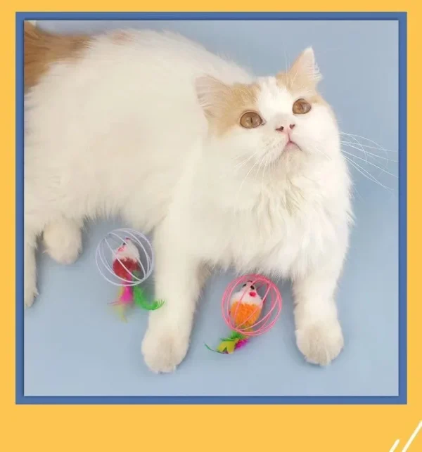 Toys False Mouse in Rat Cage Ball For Pet Cat Kitten Cat Toys - Image 2