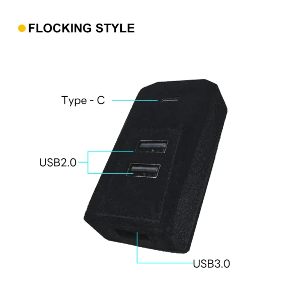 Glovebox USB Hub For Tesla New Model Y Launch Juniper 2025 Model 3 Highland 2024 Type-C Port Splitter Docking Station Data - Image 4
