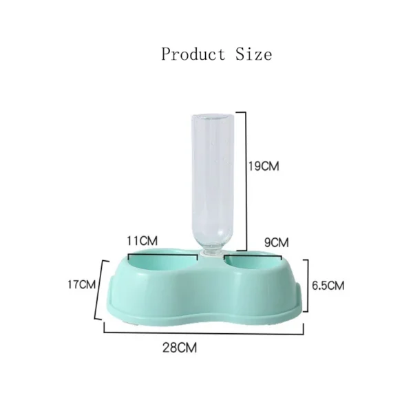 Pet Cat Bowl Automatic Feeder Water Dispenser Dog Cat Food Bowl with Drinking Raised Stand Double Dish Bowls for Cats Dogs Pet - Image 4