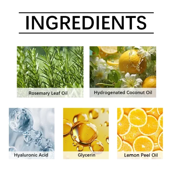 Rosemary Shampoo Hair Growth Soap Moisturizing Oil Control Non Irritating Increase Gloss Nourishing Hair Strengthening Shampoo - Image 3