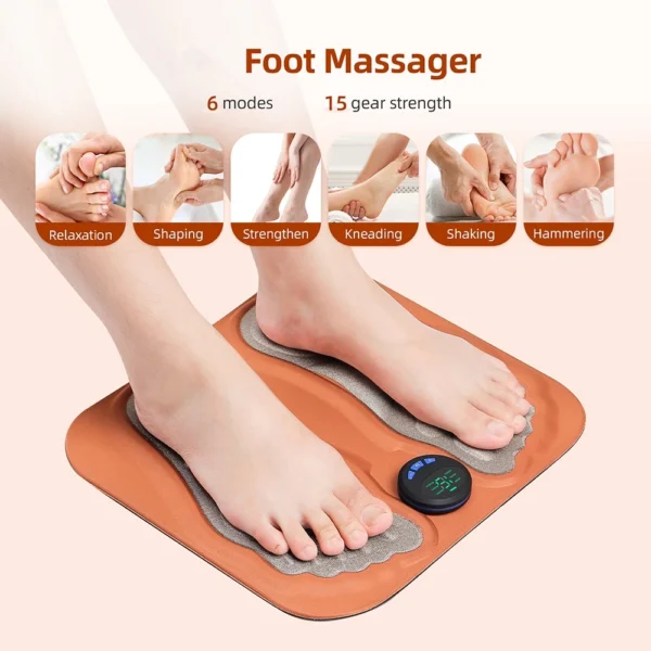 Smart 3D Foot Massage Pad Feet Massager Improve Blood Circulation Foot Massager Relax Muscles Slim Legs Rechargeable Foot Pad - Image 2