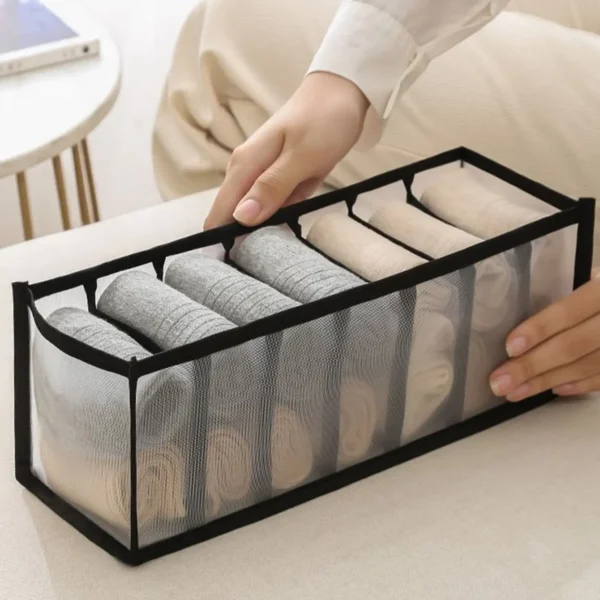 1PC- Closet Organizer for Socks Home Separated Underwear Storage Box 7/9/11 Grids Jeans Bra Organizer Foldable Drawer Organizer - Image 5