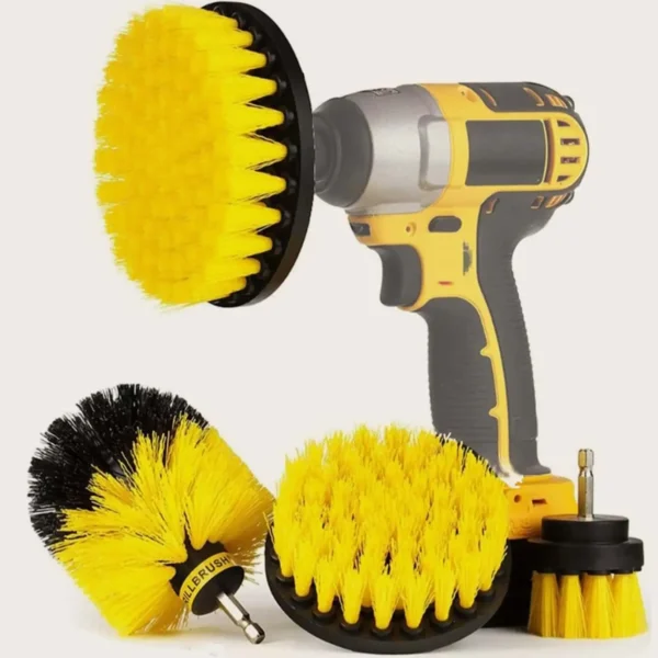 3Pcs/Set Electric Scrubber Brush Drill Brush Kit Plastic Round Cleaning Brush For Carpet Glass Car Tires Nylon Brushes - Image 1