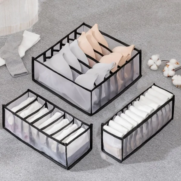 1PC- Closet Organizer for Socks Home Separated Underwear Storage Box 7/9/11 Grids Jeans Bra Organizer Foldable Drawer Organizer - Image 4