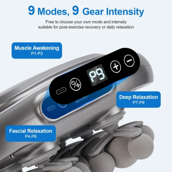 22-Head Fascia Gun High-Frequency Vibration Body Massage Gun Back and Waist Massager Neck Shoulder Massager Muscle masajeador - Image 5