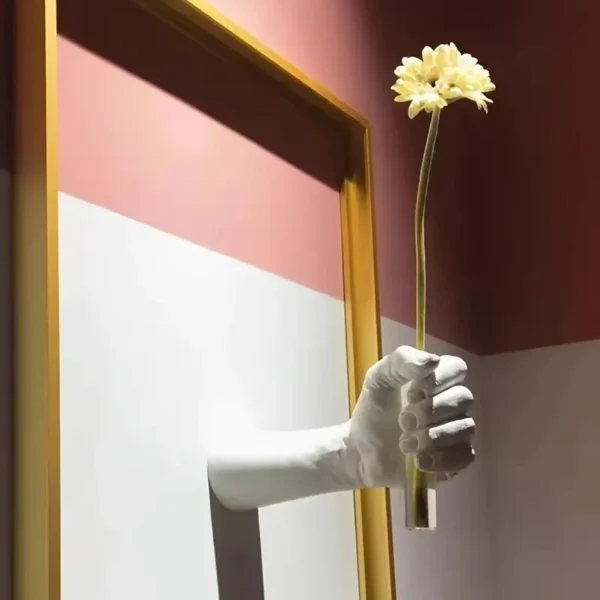 Modern Geometric Resin Wall Vase Wall Mounted Vase Handmade Decorative Flowers for Room Decoration Vas Art Flower Decoration - Image 3