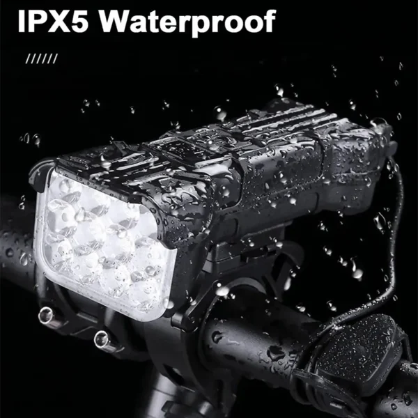 12 LED Bicycle Front Light Rechargeable Bike Light with Horn MTB Bicycle Head Lights Cycling Bike Safety Lamp for Night Riding - Image 5