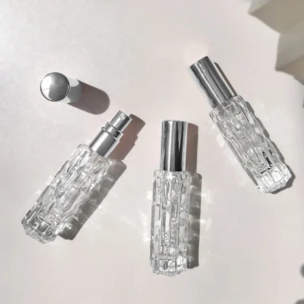 1pc-10ml glass perfume spray bottle Aluminum spray head perfume dispenser bottle press empty bottle - Image 5