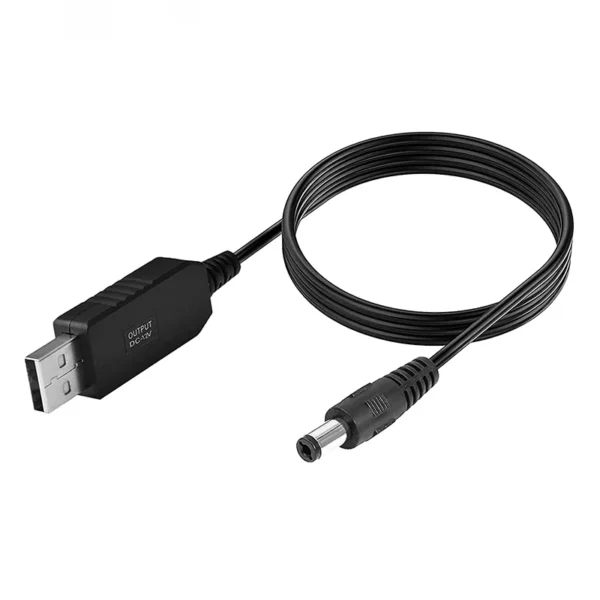 5.5*2.1mm WiFi to Power Bank Cable Connector DC 5V to 12V etc USB Cable Boost Converter Boost Cable - Image 5