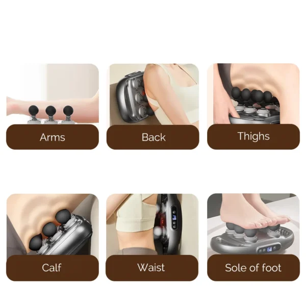 12-Head Fascia Gun High-Frequency Vibration Body Massage Gun Back and Waist Massager Neck Shoulder Massager Muscle masajeador - Image 3